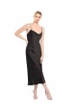 Sleeveless Spaghetti Straps Low Back Stretch Satin A-Line Formal Evening Gowns Online