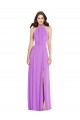 Sleeveless Halter Neck Backless Soft Chiffon A-Line Formal Evening Dress Online