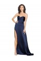Sleeveless Sweetheart Low Back Silky Satin A-Line Formal Evening Dress Online