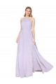 Sleeveless Halter Neck Soft Chiffon A-Line Formal Evening Dress Online