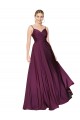 Sleeveless Spaghetti Straps V-Back Stretch Crepe A-Line Formal Evening Dress Online