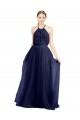 Sleeveless Halter Neck Tulle A-Line Semi Formal Evening Dress Online