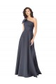 Sleeveless One Shoulder Satin A-Line Formal Evening Dress Online