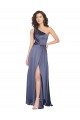 Sleeveless Dusk One Shoulder Silky Satin A-Line Formal Evening Dress Online