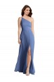 Sleeveless Windsor Blue One Shoulder Soft Chiffon A-Line Formal Evening Dress Online
