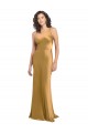 Sleeveless One Shoulder Stretch Satin A-Line Formal Evening Dress Online