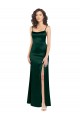 Sleeveless Scoop Neck Open Back Stretch Satin A-Line Formal Evening Dress Online