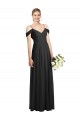 Cold Shoulder Spaghetti Straps Soft Chiffon A-Line Semi Formal Evening Dress Online