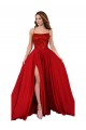 Sleeveless Spaghetti Straps Criss Cross Open Back Spandex & Lace A-Line Semi Formal Evening Dress Online