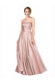 Sleeveless Sweetheart Low Back Stretch Satin A-Line Black Tie Evening Dress Online