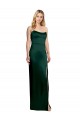 Sleeveless Hunter Scoop Neck Stretch Satin A-Line Formal Evening Dress Online