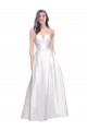 Sleeveless Strapless Low Back Stretch Satin A-Line Formal Evening Dress Online