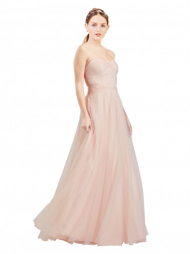 Sleeveless Sweetheart Open Back Tulle A-Line Semi Formal Dress Online