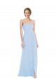 Sleeveless Light Sky Blue Sweetheart Soft Chiffon A-Line Evening Dresses Online