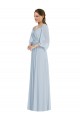 Puff Sleeves Off the Shoulder Soft Chiffon A-Line Formal Evening Dress Online