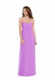 Sleeveless Violet Sweetheart Low Back Soft Chiffon A-Line Semi Formal Evening Dress Online