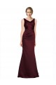 Sleeveless V-Neck Low Back Satin A-Line Black Tie Evening Dress Online