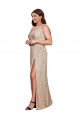 Sleeveless V-Neck Sequin A-Line Black Tie Plus Size Evening Dress Online