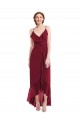 Sleeveless Spaghetti Straps Low Back Soft Chiffon A-Line High Low Evening Dress Online