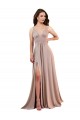 Sleeveless V-Neck Low Back Spandex A-Line Black Tie Evening Dress Online