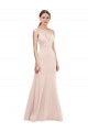 Sleeveless Pink V-Neck V-Back Stretch Crepe A-Line Formal Dress Online