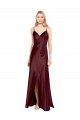 Sleeveless Spaghetti Straps Stretch Satin A-Line Evening Dress Online