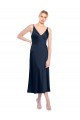 Sleeveless V-Neck V-Back Stretch Satin A-Line Formal Evening Dress Online