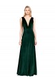 Sleeveless V-Neck V-Back Stretch Velvet A-Line Evening Dress Online