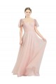 Flutter Sleeves V-Neck Tulle A-Line Formal Dress Online