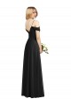 Cold Shoulder Spaghetti Straps Soft Chiffon A-Line Semi Formal Evening Dress Online
