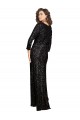 Long Sleeves V-Neck Sequin A-Line Formal Dress Online