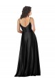 Sleeveless V-Neck Low Back Silky Satin A-Line Formal Dress Online