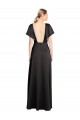 Cap Sleeves V-Neck Open Back Stretch Satin A-Line Evening Dress Online