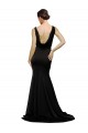 Sleeveless V-Neck Low Back Silky Satin A-Line Formal Evening Dress Online