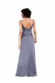 Sleeveless V-Neck Silky Satin Column Formal Evening Dress Online
