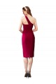 Sleeveless Black One Shoulder Stretch Crepe Sheath Evening Dresses Online