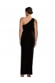 Sleeveless One Shoulder Stretch Velvet Sheath Formal Evening Dress Online