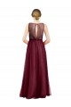 Sleeveless Boat Neck Keyhole Back Tulle A-Line Semi Formal Evening Dress Online