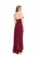 Sleeveless Spaghetti Straps Low Back Soft Chiffon A-Line High Low Evening Dress Online