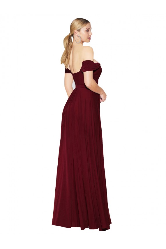 Sleeveless Off the Shoulder Soft Chiffon Mermaid Formal Dress Online