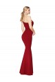 Sleeveless Burgundy One Shoulder Stretch Crepe Mermaid Formal Evening Dress Online