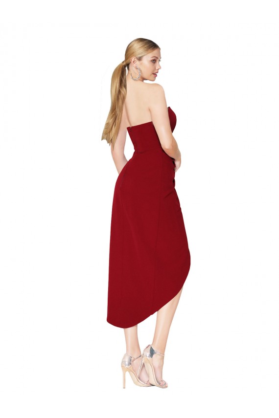 Sleeveless Sweetheart Stretch Crepe Mermaid High Low Evening Dress Online