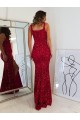 Sleeveless Square Neck Velvet Sequin Sheath Evening Dress Online