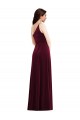 Sleeveless One Shoulder Stretch Velvet Trumpet Black Tie Evening Dress Online