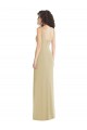 Sleeveless Square Neck Low Back Stretch Crepe Trumpet Formal Evening Dress Online