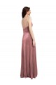 Sleeveless Cinnamon Rose V-Neck Low Back Stretch Velvet A-Line Formal Evening Dress Online