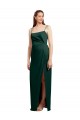 Sleeveless Spaghetti Straps Low Back Stretch Satin Column Formal Evening Dress Online