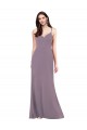 Sleeveless Sweetheart Criss Cross Open Back Soft Chiffon Column Formal Evening Dress Online