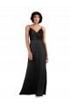 Sleeveless V-Neck Silky Satin Column Formal Evening Dress Online