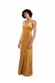 Sleeveless V-Neck V-Back Stretch Velvet Column Black Tie Evening Dress Online